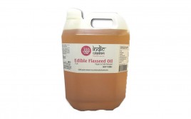 Indic Wisdom Edible Flaxseed Oil Virgin & Cold Pressed  Plastic Jar  5 litre